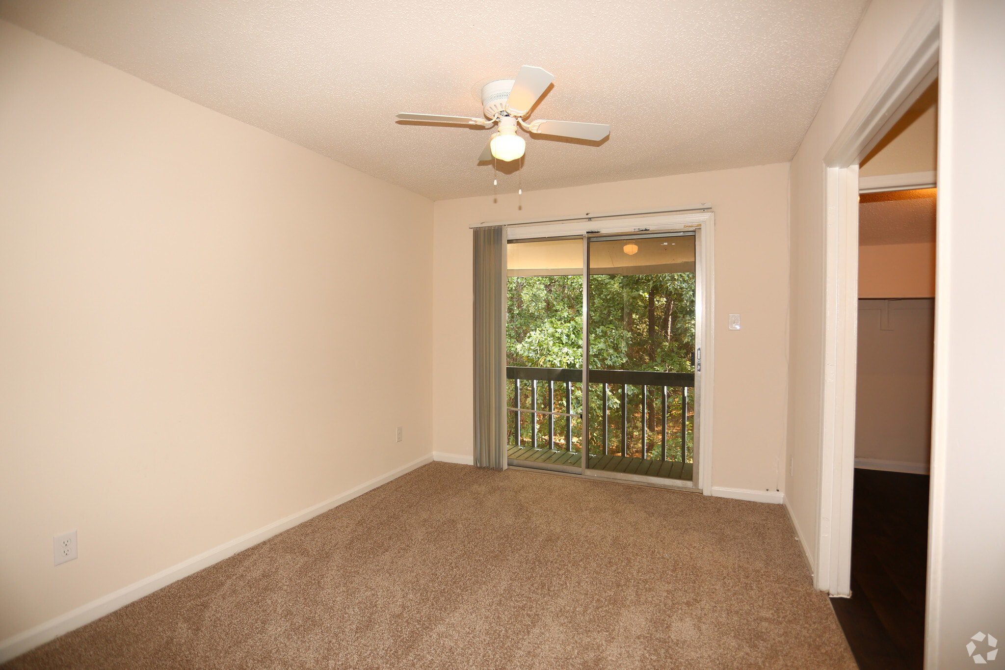 living room with view of balcony